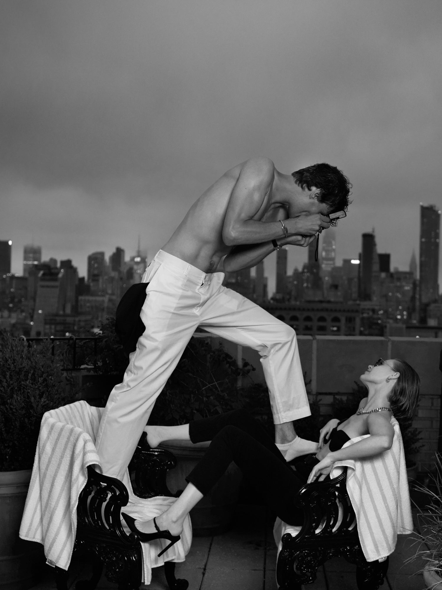 Super 8 film model NYC skincare body oil certified organic clean beauty green 