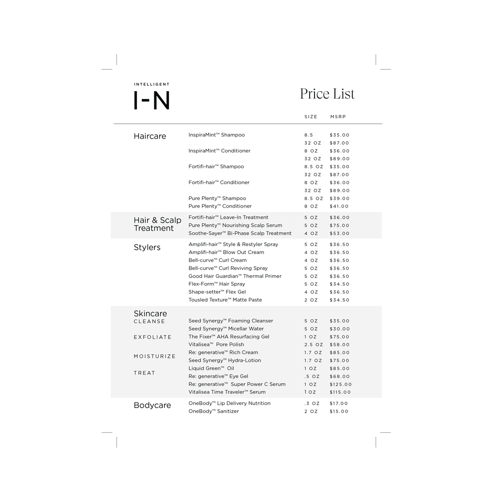 I-N Price List